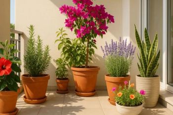 چه گیاهانی برای بالکن رو به جنوب مناسب هستند؟ ۱۲ گیاه مقاوم به آفتاب و گرما
