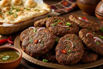 طرز تهیه چپلی کباب افغانی؛ کباب سنتی خوشمزه با لبه های برشته و طعمی بی نظیر