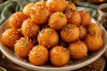 طرز تهیه لگیمات عربی؛ شیرینی لقیمات ترد و طلایی با شربت مخصوص، درست مثل شیرینی های جنوبی!