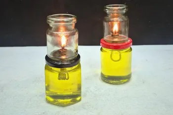 چگونه چراغ روغن زیتونی شمعی درست کنیم! (انرژی رایگان)
