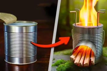 نحوه ساختن اجاق از قوطی های حلبی / ایده آل برای کمپینگ و بقا !
