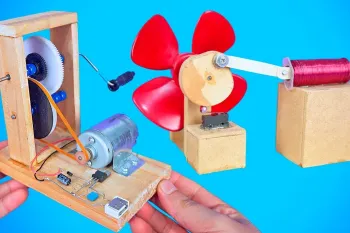 ساخت مدل های شگفت انگیز پروژه های علمی DIY با موتورهای DC و مواد بازیافتی!