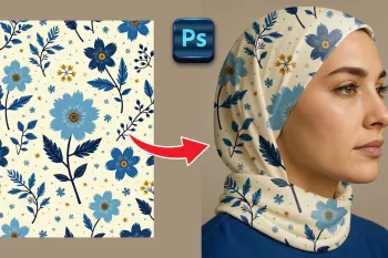 آموزش گام به گام اعمال طراحی روی سوژه آموزش فتوشاپ!