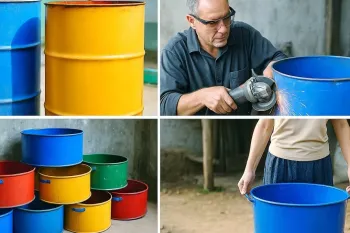 ببینید که چگونه بشکه های قدیمی و زنگ زده را به لگن های زیبا و رنگارنگ تبدیل می کنیم!