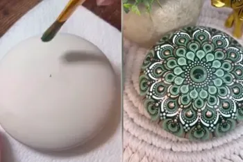 هنر ماندالای سنگی/ آموزش نقاشی روی سنگ به روش ساده!