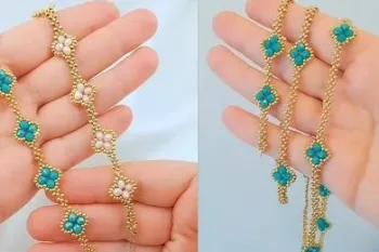 ساخت دستبند زنجیری زیبا به سبک ترکی / ساخت آسان دستبند کریستالی!