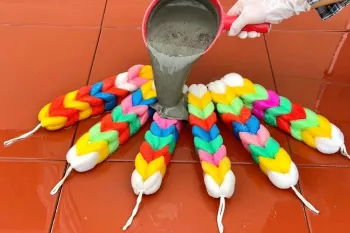 ایده جدید و منحصر به فرد و خلاقانه برای ساخت گلدان سیمانی!