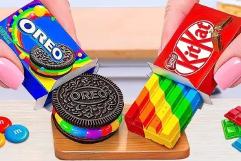 دستور پخت کیت کت رنگین کمانی اورئو رضایت بخش!