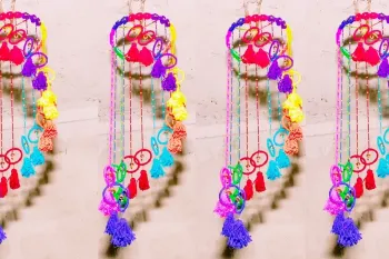 روش صحیح ساخت دکوری جومار از نخ پشمی در منزل!