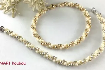 دستبند مارپیچی آسان با مهره های دانه ای!