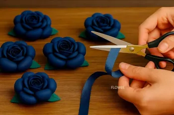 طرز ساخت گل رز ساتن پفکی با گلبرگ های سه بعدی!