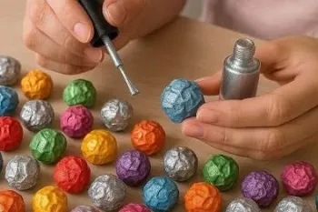 گوشواره های شگفت انگیزی که از پارچه های دورریختنی و لاک ناخن ساخته شده اند!
