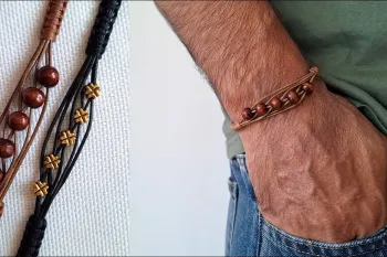 ایده خلاقانه برای دستبند چرمی مردانه و زنانه/ آموزش آسان در کمتر از ۲۰ دقیقه!
