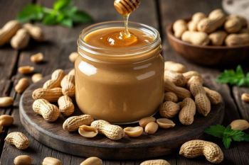 کره بادام زمینی خانگی با فقط ۲ ماده؛ یک خوراکی خوشمزه و مقوی بدون مواد افزودنی!