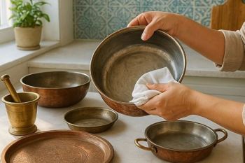 چطور ظروف مسی را مثل روز اول براق کنیم؟ ۵ ترفند خانگی برای برق انداختن مس