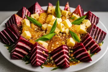 طرز تهیه سالاد چغندر با سبزیجات، پنیر و پرتقال | یک سالاد خوشمزه ی زمستانی !