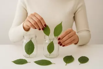 ببینید با برگ های خشک و بطری شیشه ای چه کار فوق العاده ای انجام دادم !