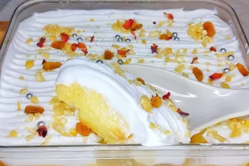 دستور پخت پودینگ نان عربی بدون فر، آسان و شیرین !