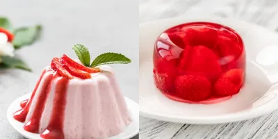 ژله با پودینگ چه