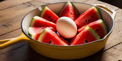 تخم مرغ + هندوانه /