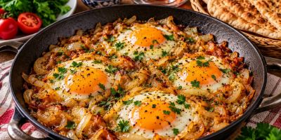 طرز تهیه نیمرو پیاز