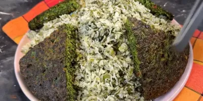 طرز تهیه سبزی پلو
