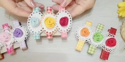 تزئین گیره های ساده