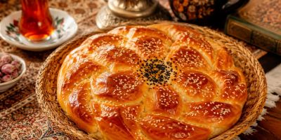 نان شیرمال با کره