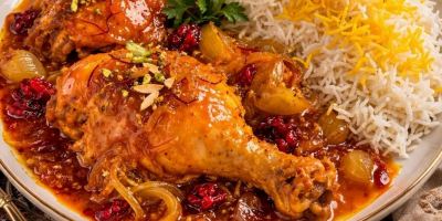 مرغ دوغی زعفرانی؛