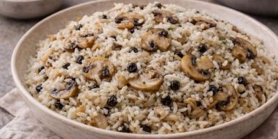 طرز تهیه قارچ پلو