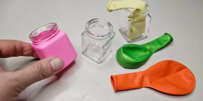 ایده بادکنک و شیشه