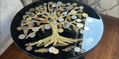 میز درخت پول شگفت