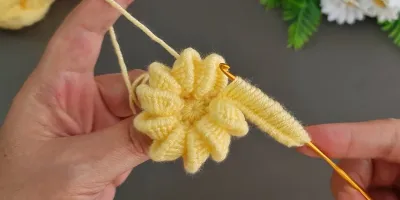 طرح گل بافتنی تونسی
