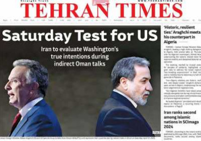 روزنامه Tehran Times - چهارشنبه, ۲۰ فروردین ۱۴۰۴