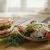 طرز تهیه پنکیک سیب زمینی و شوید با سالاد ماهی؛ یک وعده کامل، سبک و خوش طعم