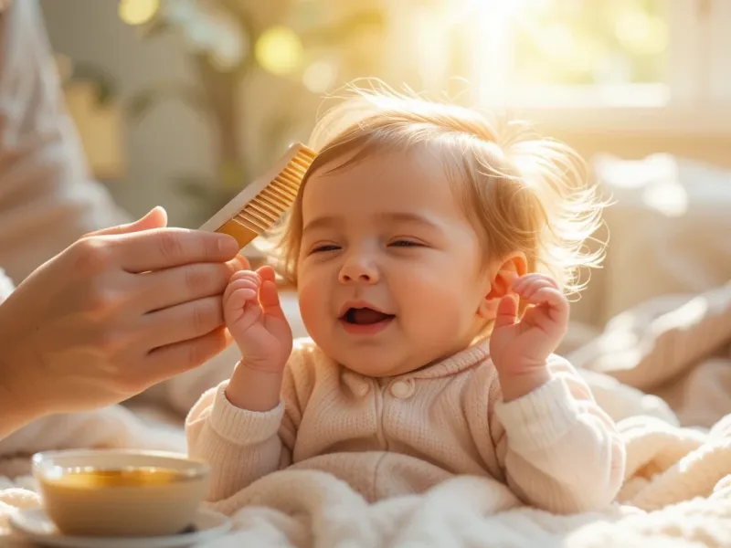 براق کردن موهای نوزاد با چند روش خانگی