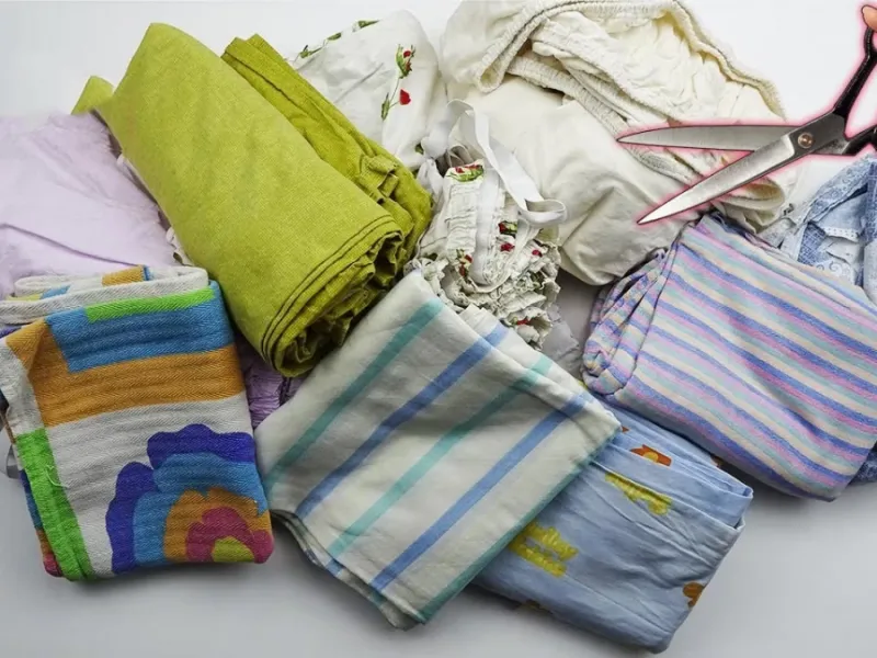 لباس های قدیمی را دور ننداز / ساخت دکوری خانه و آشپزخانه با پارچه های رنگ و رفته