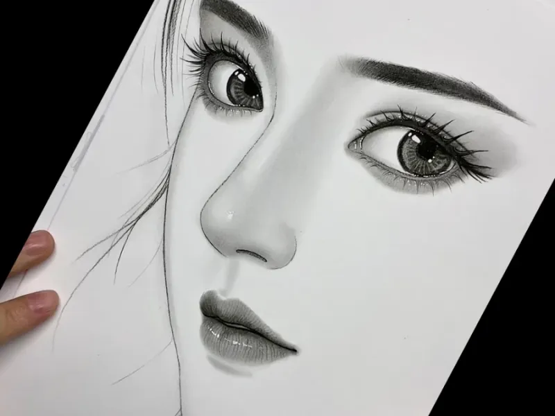 آموزش گام به گام طراحی سه بعدی چشم با مداد برای افراد مبتدی