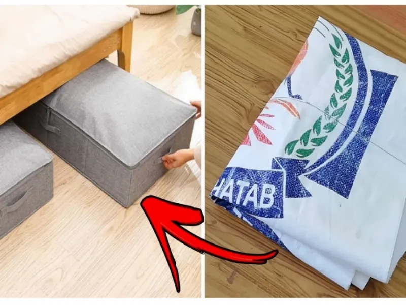 آموزش ساخت نظم دهنده لباس و تشک با گونی برنج