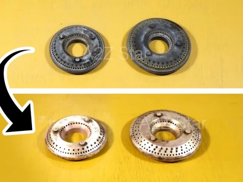 سریع ترین راه برای جرمگیری چربی های قدیمی و سوخته چدن اجاق گاز