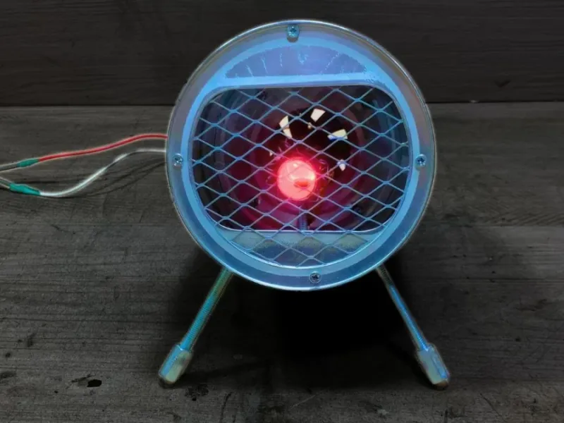 بازیافت قوطی رب گوجه / نحوه ساخت بخاری رومیزی با قوطی حلبی و باتری