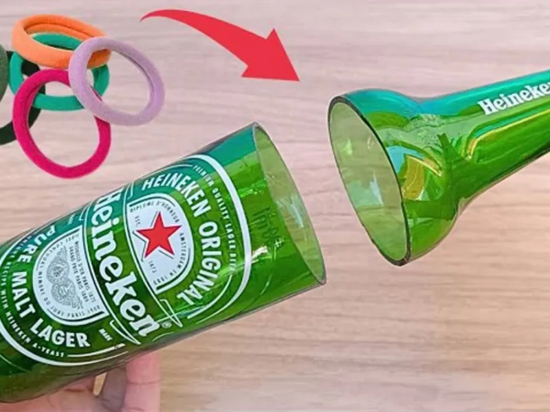 نحوه برش دادن بطری شیشه ای با کش مو