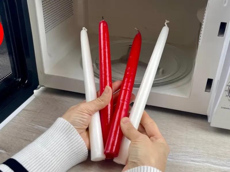 شمع های اضافه را در مایکرویو قرار دهید / ایده دیزاین جذاب خانه با آب کردن شمع