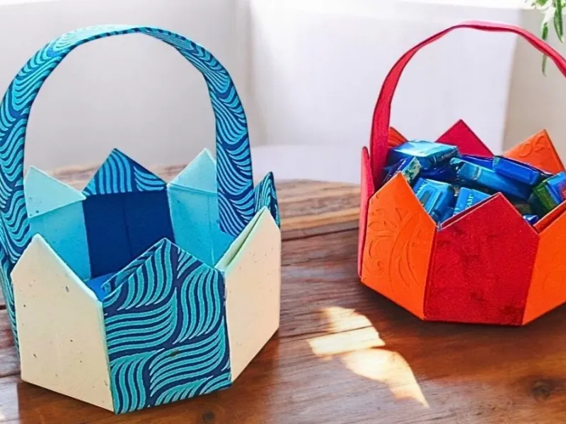 نحوه ساخت سبدهای کاربردی و بسیار زیبا در خانه