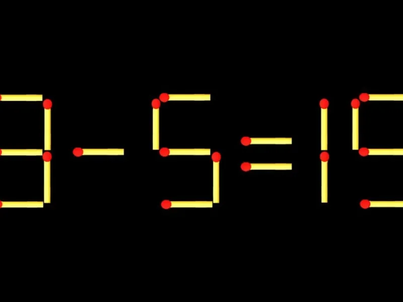 معادله را با حرکت دادن 1 چوب کبریت حل کنید!