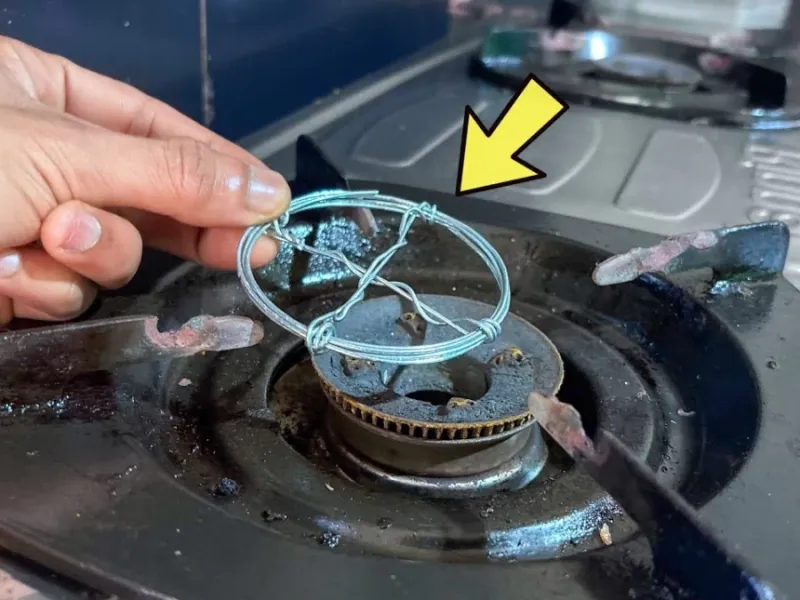 پر قدرت کردن شعله های گاز فقط با یک سیم روی اجاق گاز