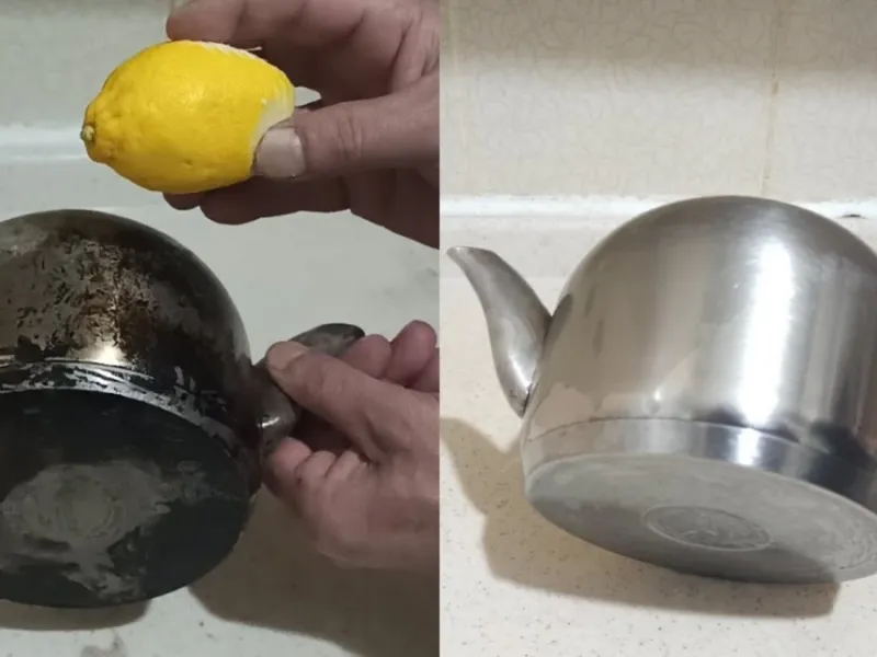 نحوه تمیز کردن قوری سیاه شده با جرم آهکی