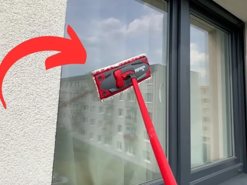 بهترین روش برای تمیز کردن پنجره بدون استفاده از نردبان