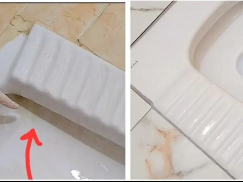 نحوه تمیز کردن و از بین بر دن لکه های آهکی زیر سنگ توالت