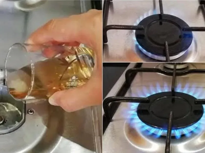 نحوه تمیز کردن چربی های قدیمی و آهکی شده شعله های اجاق گاز